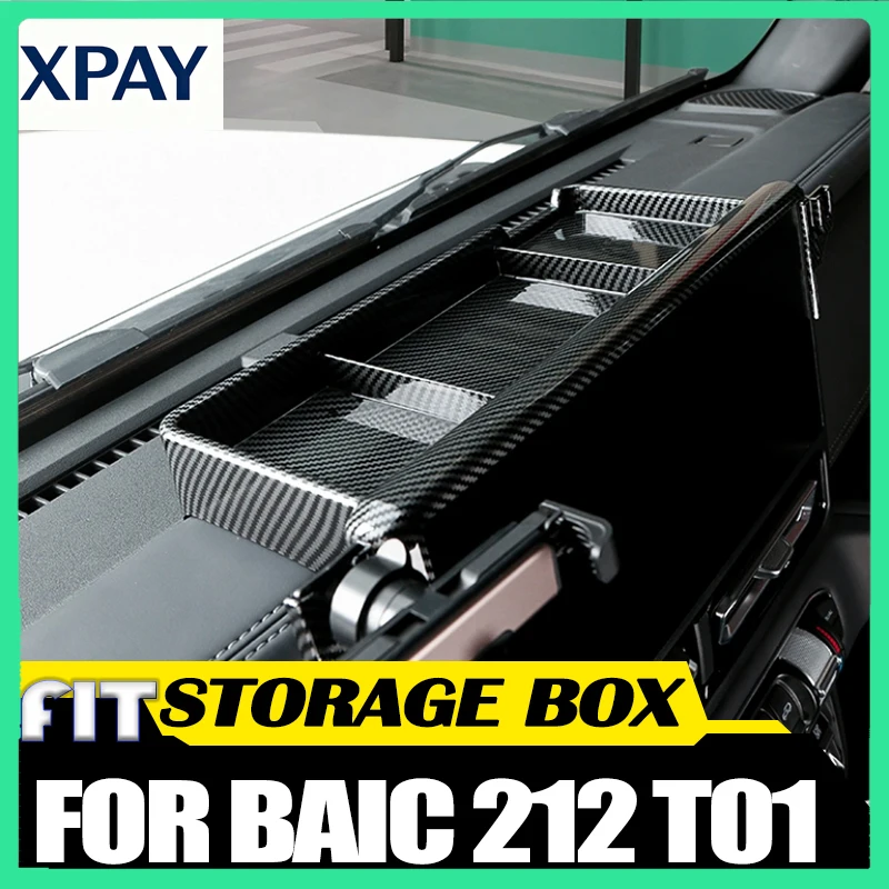 

New Car Dashboard Storage Box Fit for BAIC 212 T01 2024 2025 Modified Auto Center Console Storage Box Car Interior Accessories