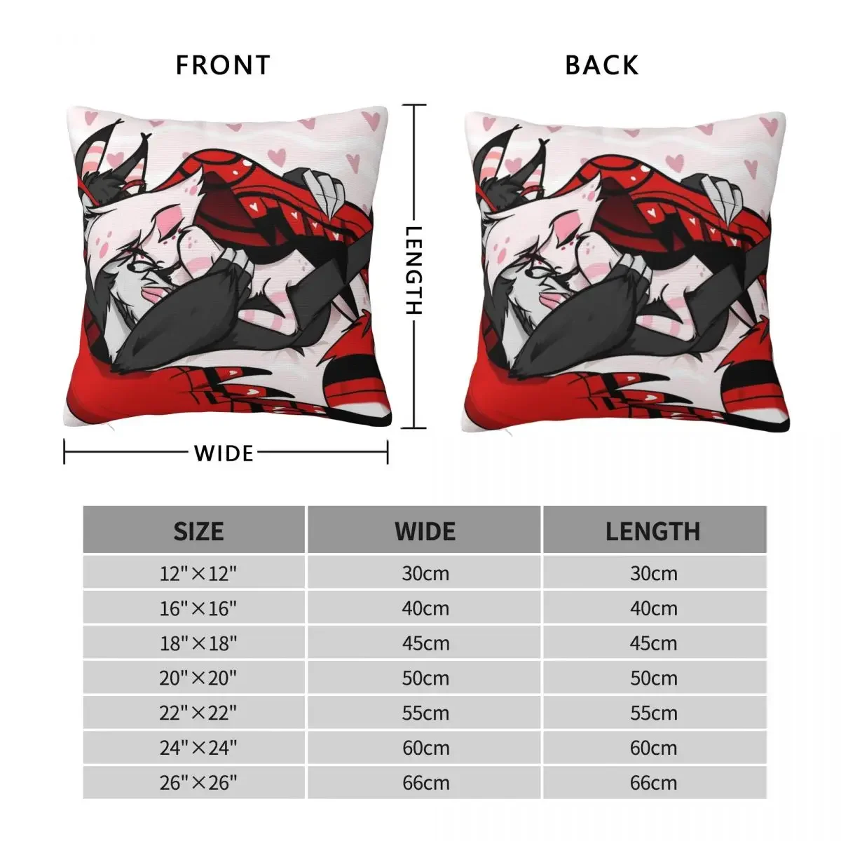 Angel Husk Husker Dust Cuddles Pillowcase Soft Polyester Cushion Cover Gift Hazbins Hotels Pillow Case Cover Home 40X40cm