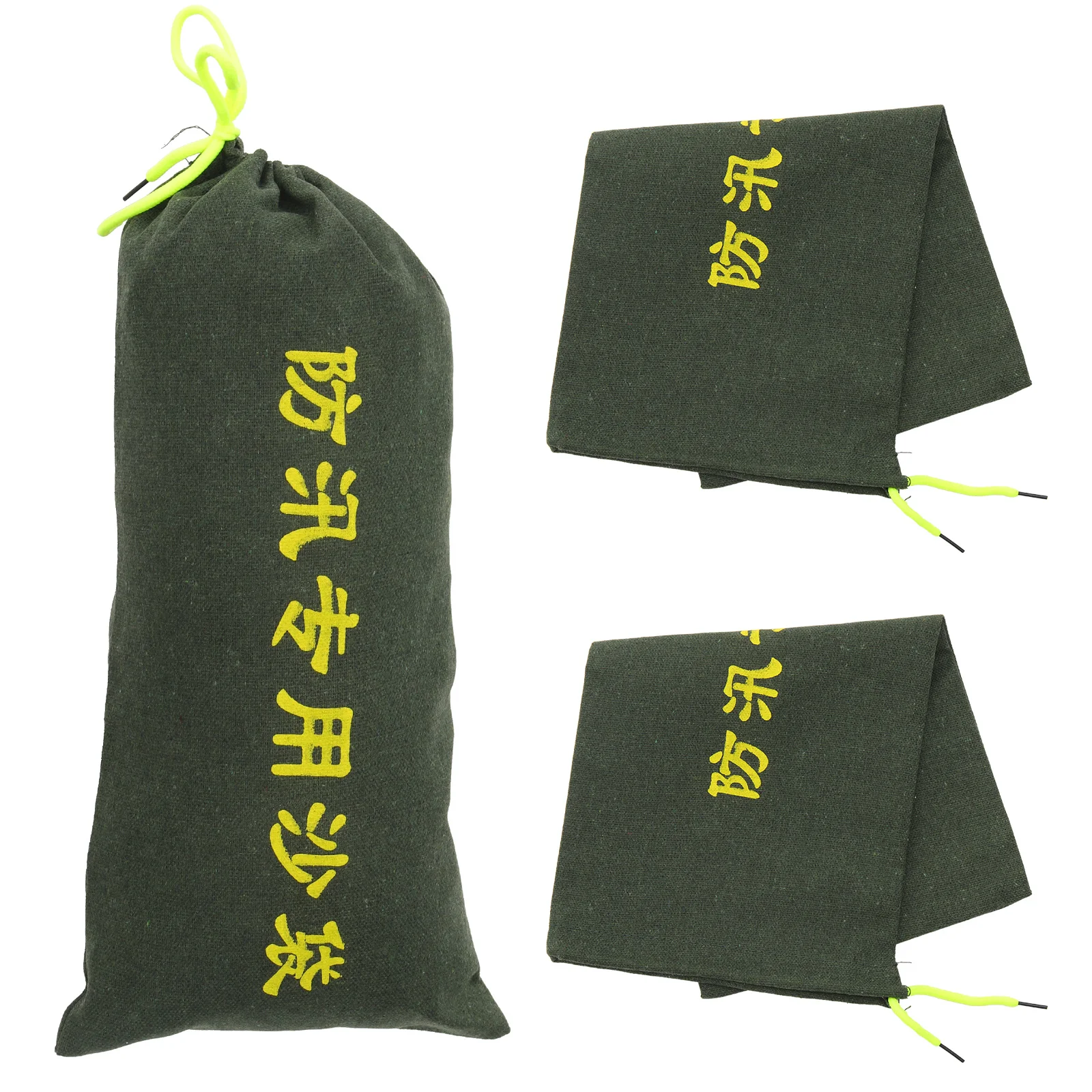 

3pcs Flood Sandbag For Hurricane Drawstring Reusable Water Barrier Anti-Wear Heavy Duty Emergency Flood Control For Door Garage