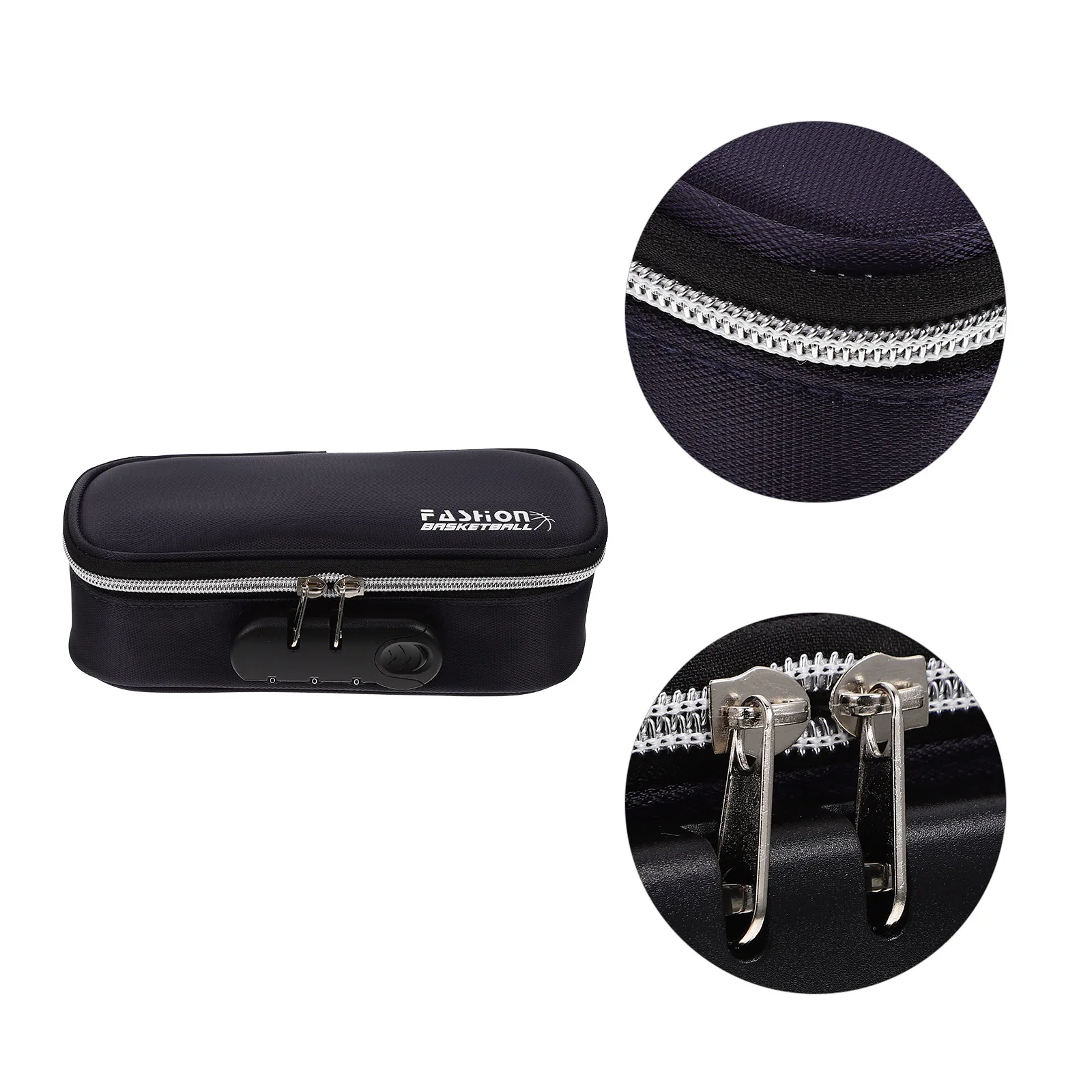 

Stationery Pencil Case with Lock Clear Makeup Pouch Zipper Bag Large Toiletry Handheld School Supply