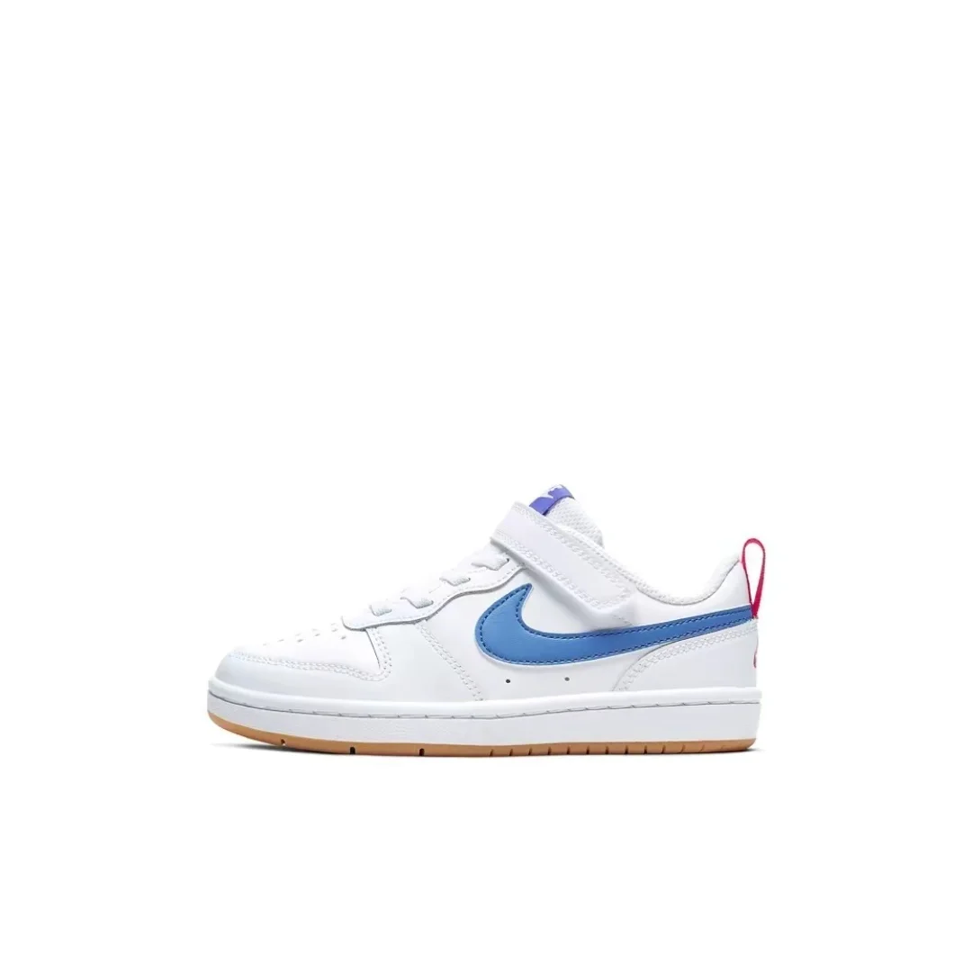 NIKE Court Borough Low 2 Sneakers Boys/Girls Velcro Blue Classic Athleisure Comfortable Low-top Kids  Casual Shoes Children