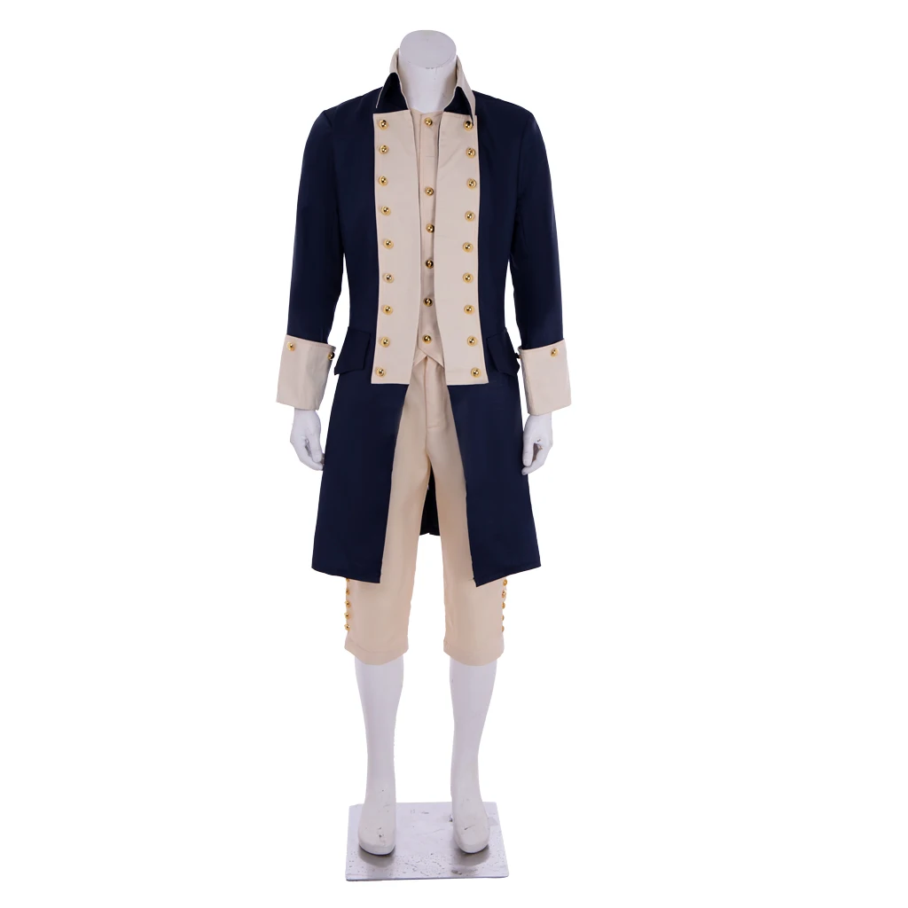 Herren Hamilton Alexander Cosplay-Kostüm, Aristokrat, Gentleman, elegante Offiziersuniform, königlicher Hof, Militäranzug