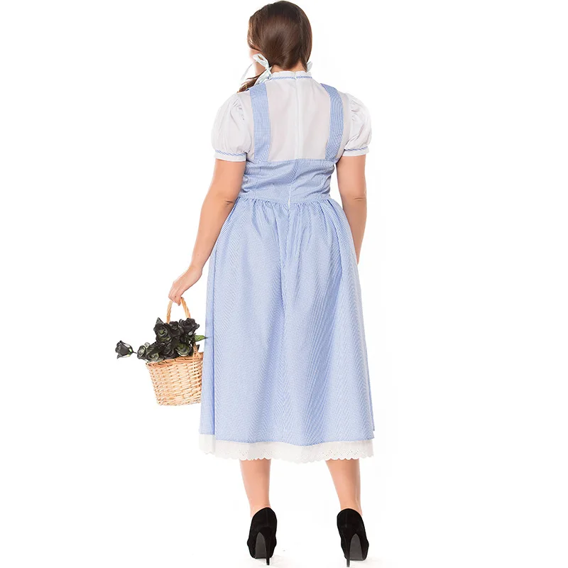 loween Dr Large Size ort Sve Country Sle Long Skirt Cosplay Costume for Women Summer 2024 Stage Performance
