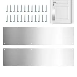 Front Door Kick Plate 2pcs Stainless Steel Kick Plate Metal Kick Plate For Doors Decor Interior Exterior Doors Avoid The Door