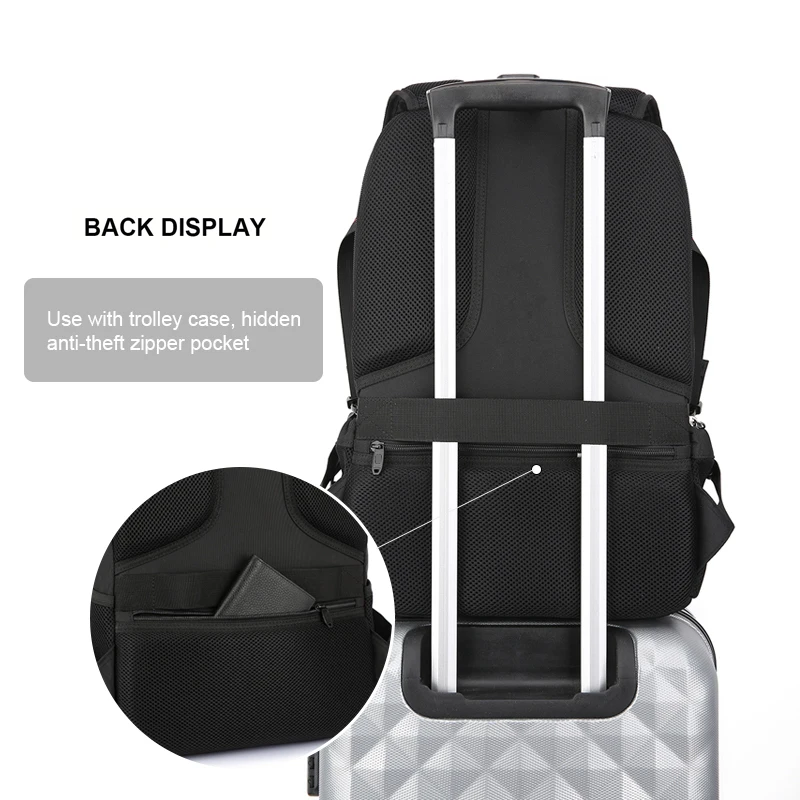 Imagem -02 - Viagem 16 17.3 Polegada Portátil Suíço Mochila Usb de Carregamento Anti-roubo Bagagem de Negócios Daypack para Homens