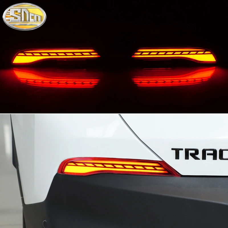 3-in-1 Functions Rear Running Lamp + Brake Light + Turn Signal Reflector LED Bumper Light For Chevrolet Tracker 2019-2023