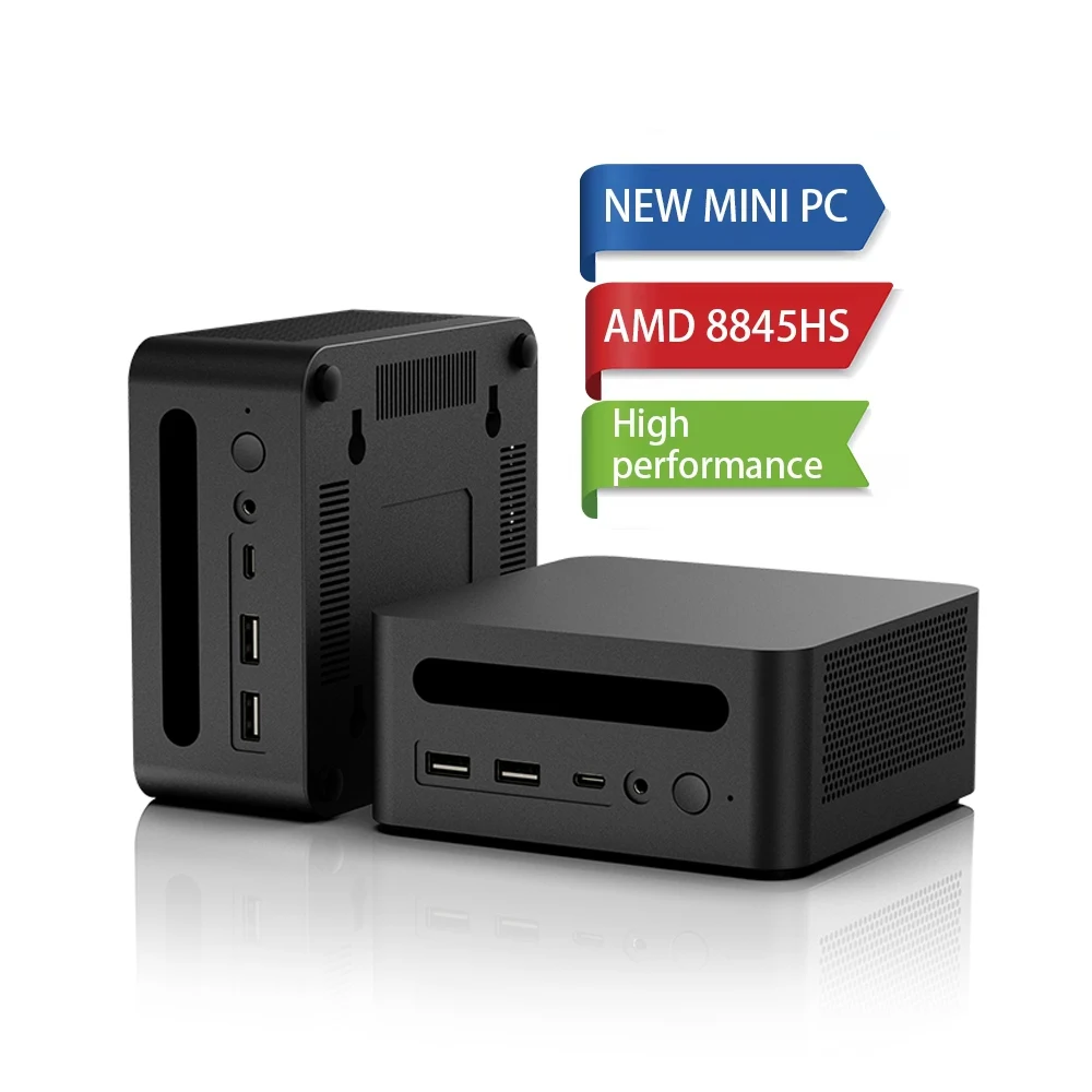 AMD Ryzen 7 8845 Mini PC  High Performance Gaming Host 8 Core 16 Thread Architecture  Strongest Integrated Graphics AI Features