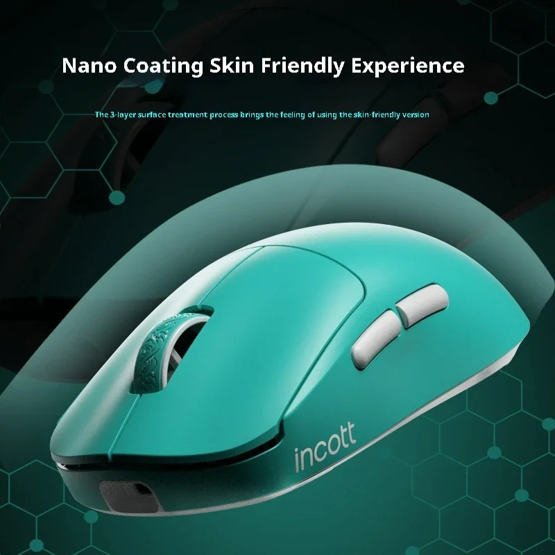 Incott g23 v2 e-sports mouse 47g leve paw3395 sem fio 3 modos 8000hz taxa de orolling ultra baixa latência jogo ratos presente personalizado