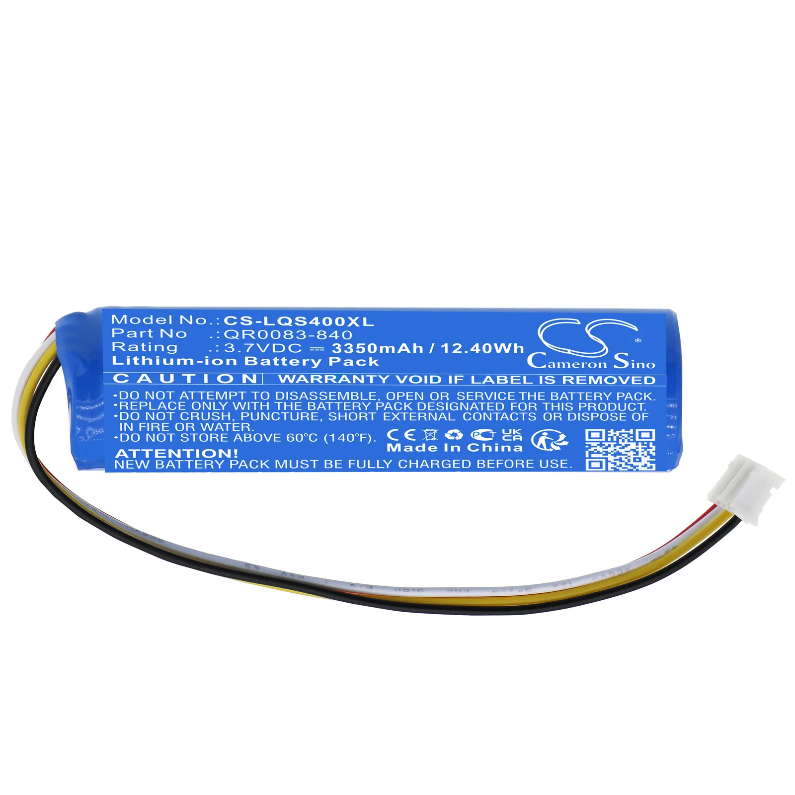 

QR0083-840 IAN034NA 3350mAh Battery for Qolsys IQ Panel 4 IQP4005 IQ Panel 4 PowerG IQP4004BLK QP4006 IQP4003 Alarm System Li-i