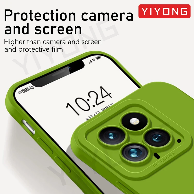 For Xiaomi14 Case YIYONG Original Soft Liquid Silicone Cover For Xiaomi 14 Mi 15 Xiomi Mi14 Mi15 Xiaomi15 5G Global Phone Cases