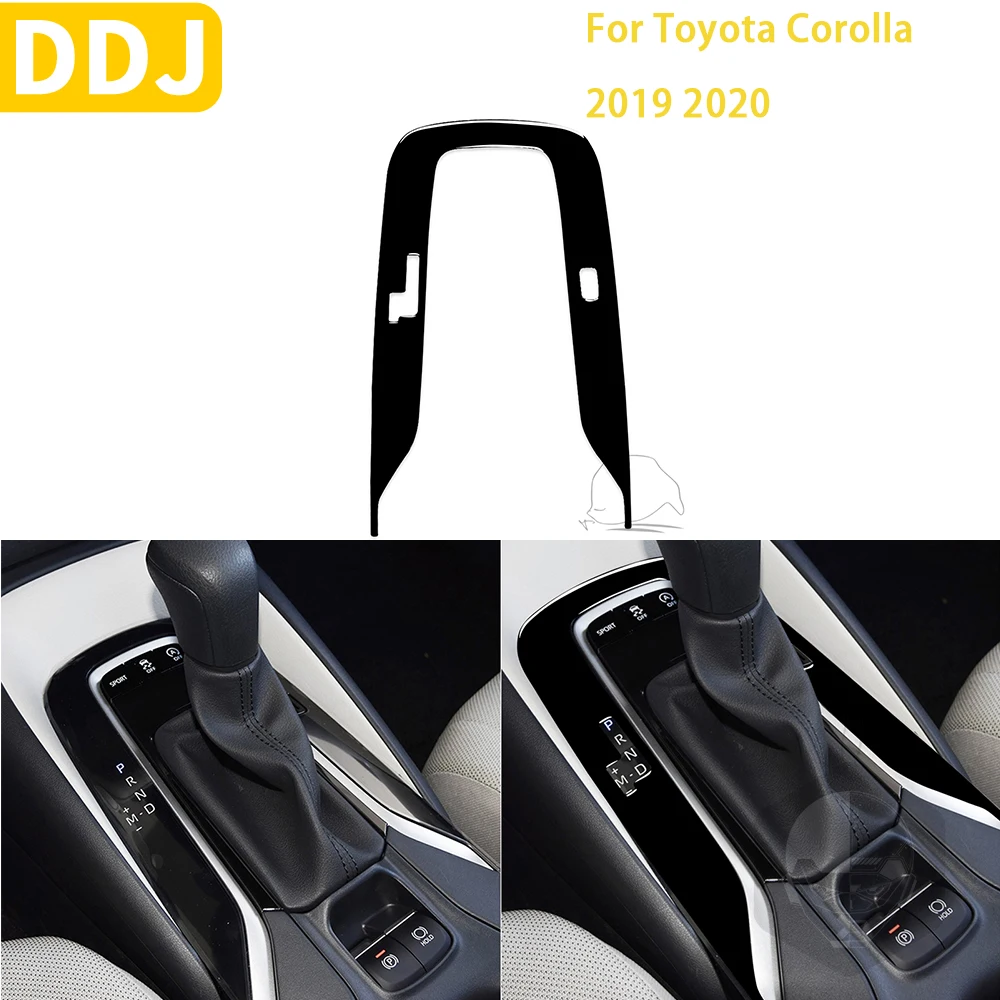 

For Toyota Corolla 2019 2020 Accessories Car Plastic Black Interior Gear Frame Cover Trim Sticker Decoration