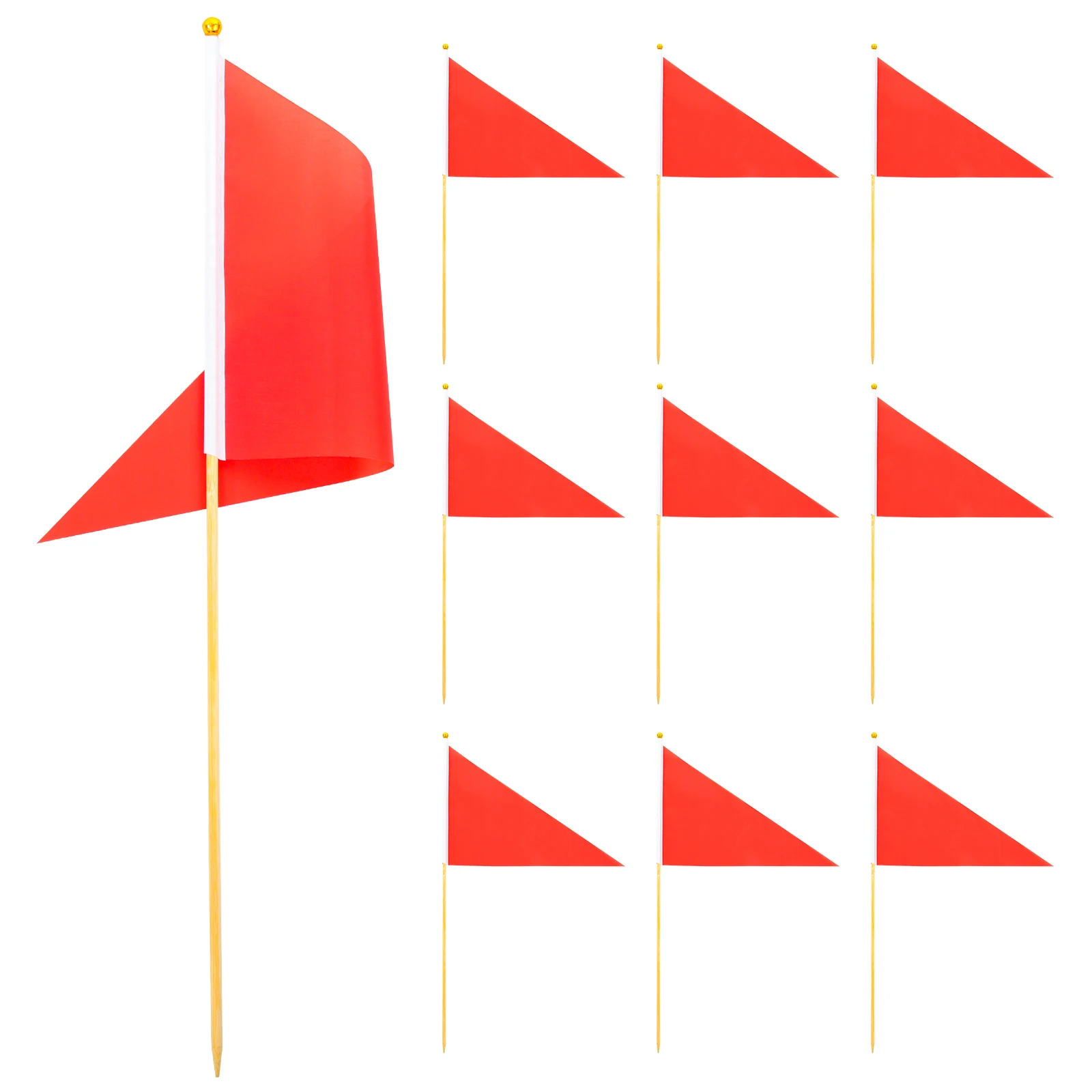 

Polyester Marking Flags Bright Colored Triangular Flags Non Fading Yard Supplies Surveying Construction