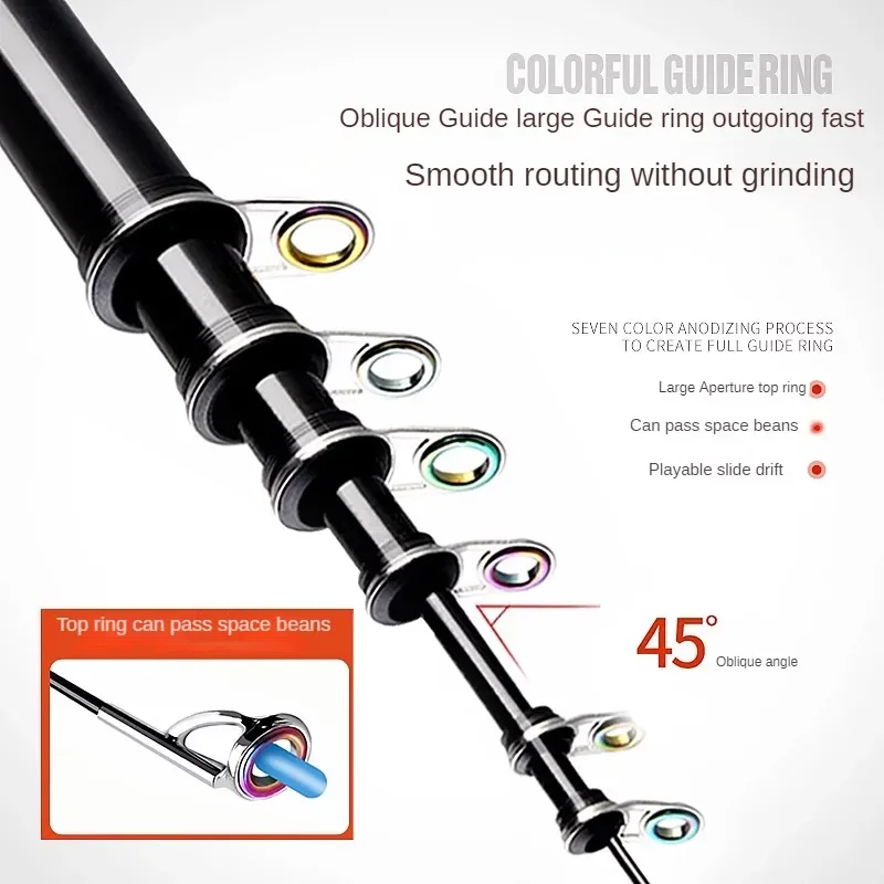 Rock Fishing Rod Carbon Ultra Hard Ultra Light Fishing Rod Large Guide Ring Large Object Reel Seat Long Section Sliding Float