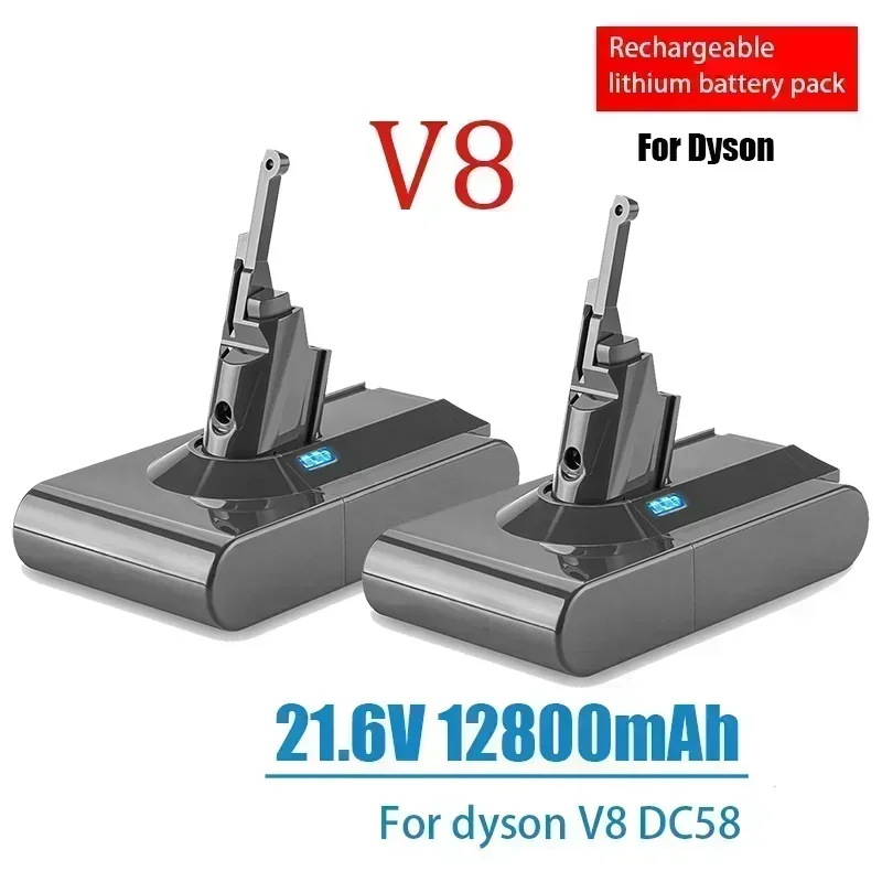 12800mAh 21.6V Batterij voor Dyson V8 Batterij V8 Serie V8 Absolute Li-ion SV10 Stofzuiger Oplaadbare BATTERIJ L70