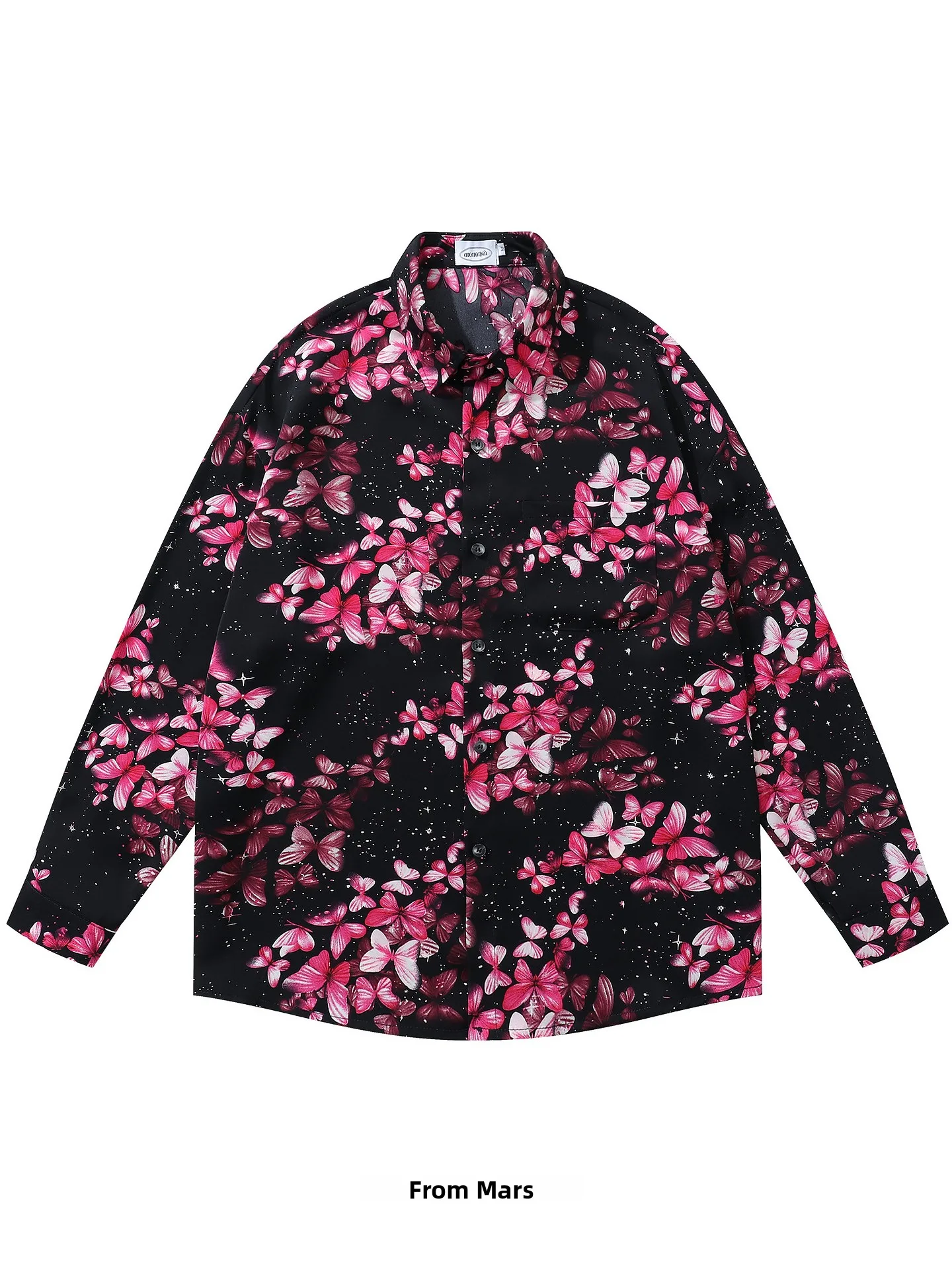 

Loose Long Sve Galaxy Print Casual irt from Comfortable Breathable Polyester Fiber Spring Autumn Wear