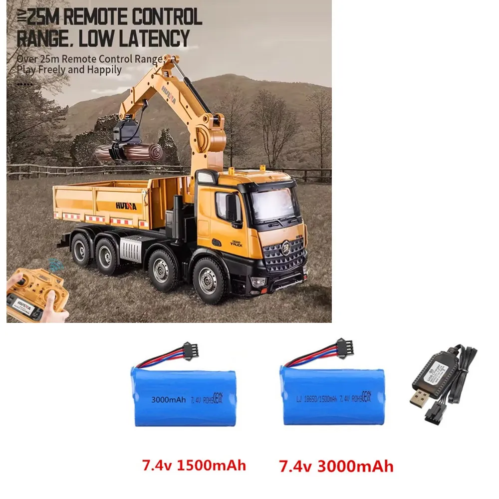 7.4v 8000mAh 3000mAh Battery /sm-4p plug / Charging line Cable Suitable For: Huina 1538 Rc Truck Parts Battery