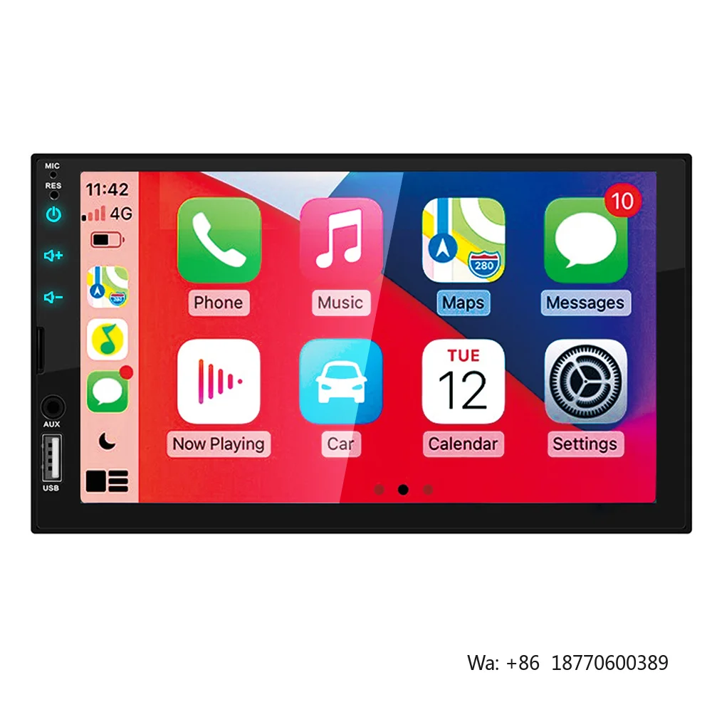 7080 Full Touch Screen Carplay Android Auto FM/SD/USB/bluetooths 7 Inch Double Two 2 Din Mp5 Video Stereo Radio Car DVD Player