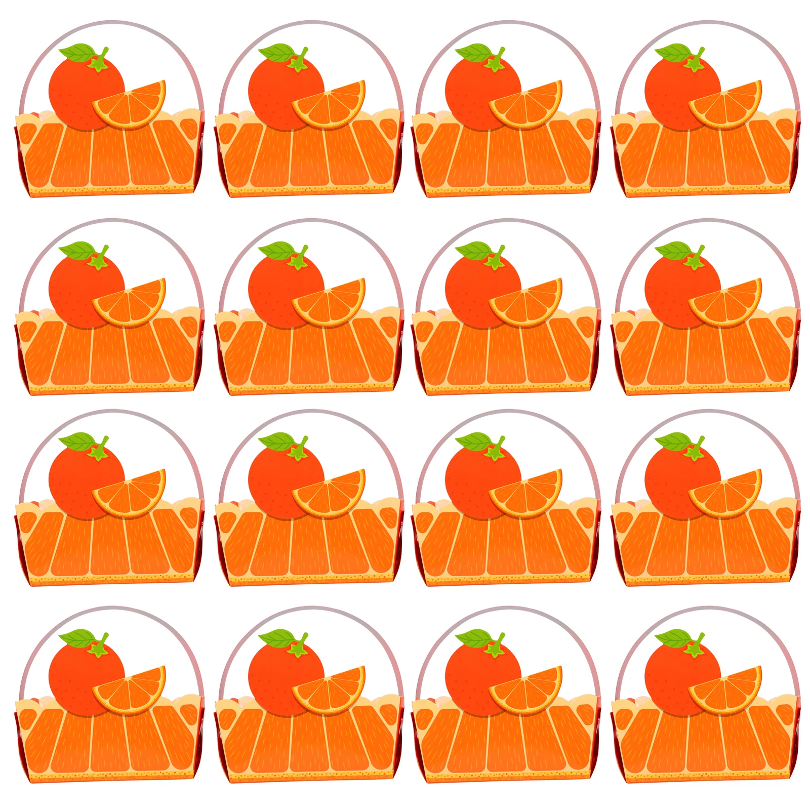 

20 Pcs Fruit Paper Box Baking Wrap Boxes Fried Snacks Container Frying Food with Handle Popcorn Cake