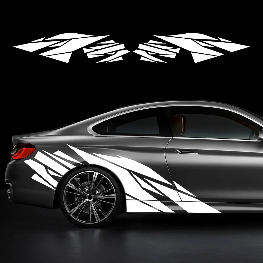 

2 шт. универсальные наклейки для украшения боковой кузова автомобиля, автоаксессуары для BMW Suzuki Volvo Tesla Skoda Volkswagen Audi Seat Subaru