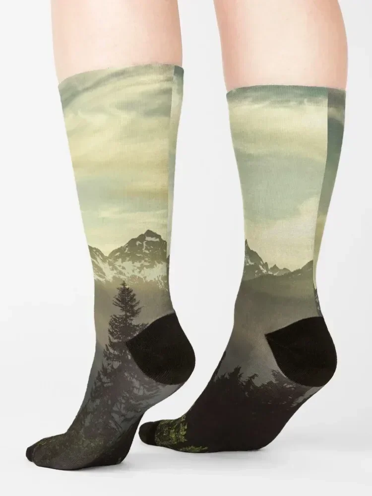 شروق الشمس في شمال غرب المحيط الهادئ - جوارب الغابات الجبلية المتتالية الشمالية جوارب للرجال أحذية التنزه جوارب رجالية للرجال والنساء