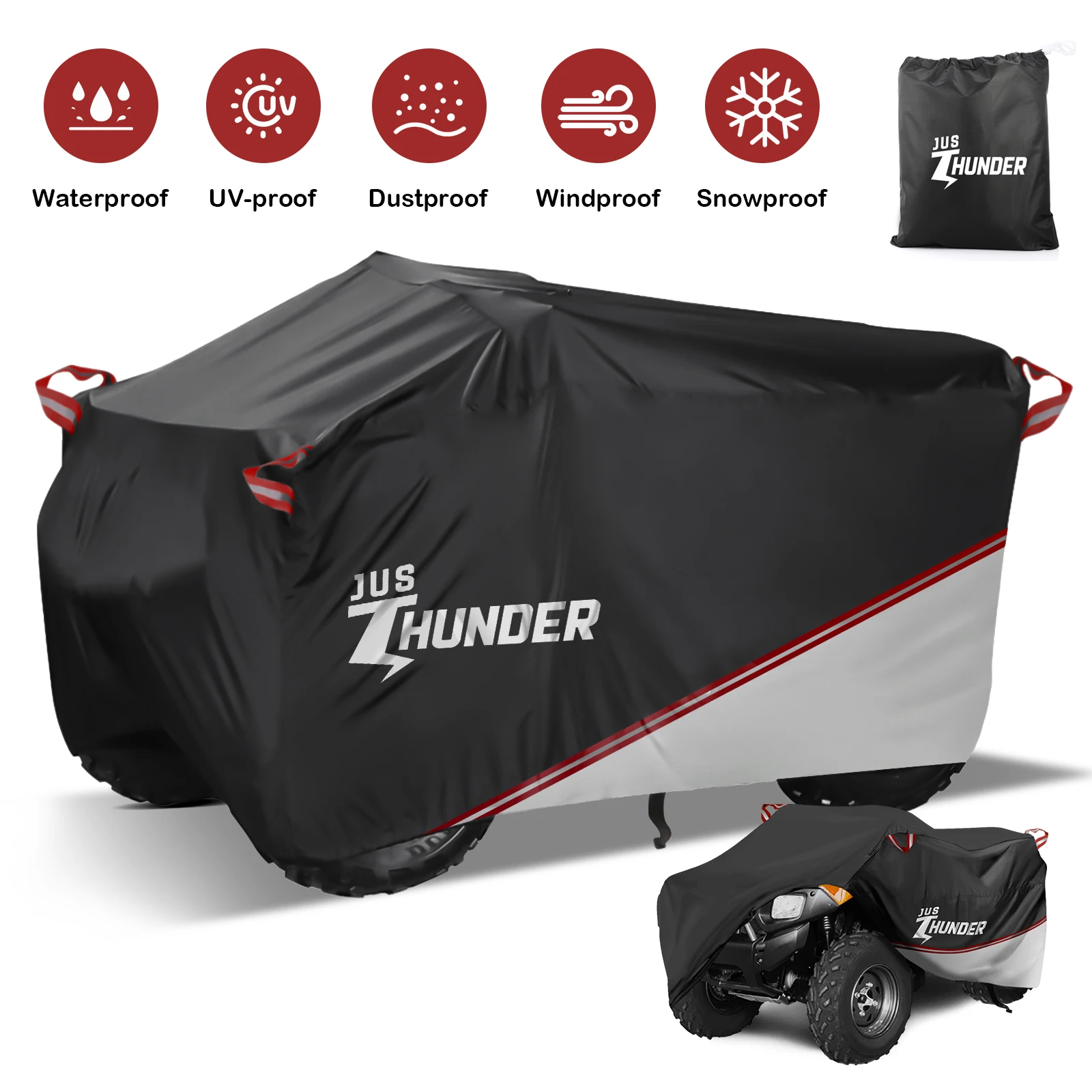 

Чехол для квадроцикла, квадроцикла, универсальный 190 т, водонепроницаемый, для мотоцикла, скутера, картинга, мотоцикла, пыленепроницаемые, УФ-чехлы L XL XXXL