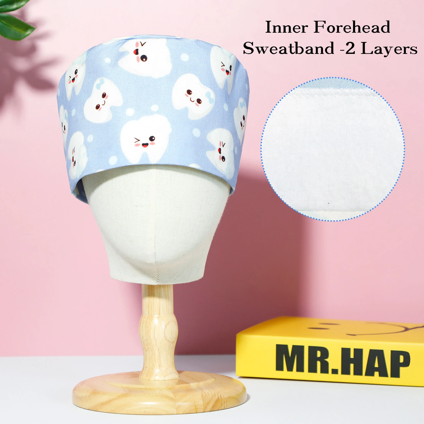 Bonnets médicaux professionnels 100 % coton, ajustables, pour infirmières, médecins, dentistes, cliniques vétérinaires et hôpitaux vétérinaires