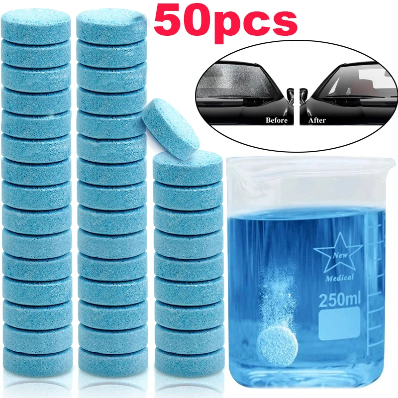 Concentrated Detergent Car Windshield Cleaning Effervescent Tablets Ultra-clear Wiper Glass Cleaner for Home Toilet Window