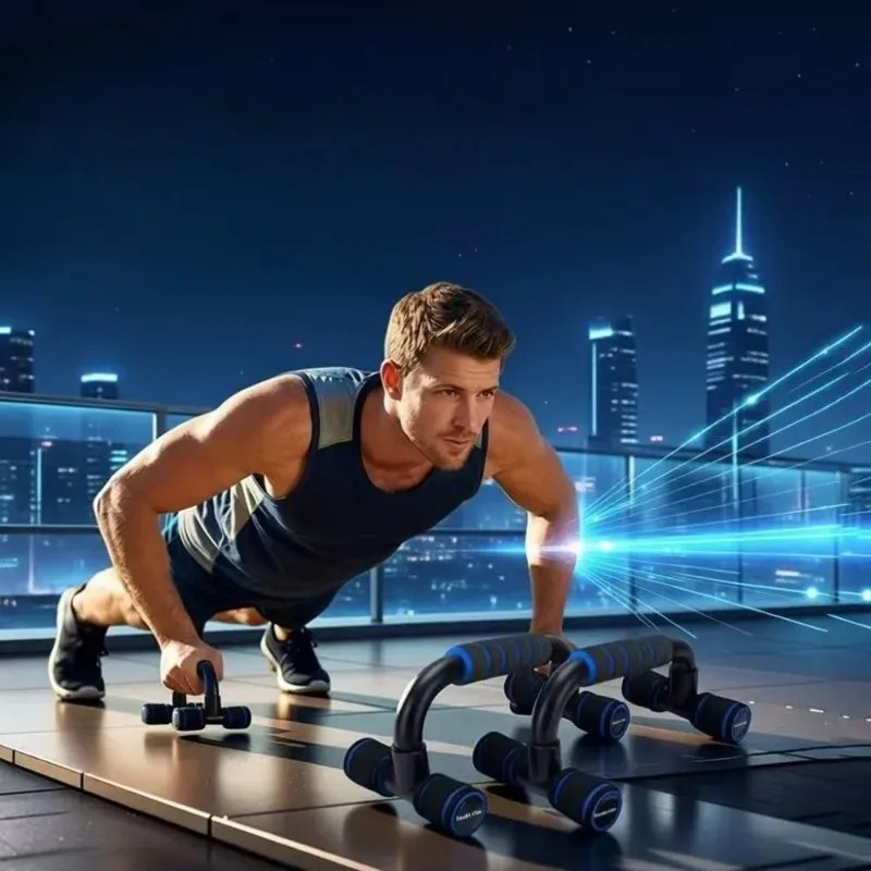 I-shaped prone push-up support training board - Home exercise auxiliary support frame - Men's push-up training