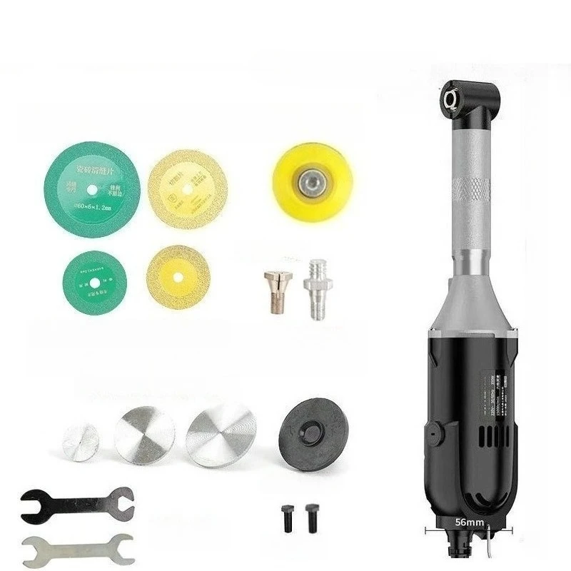 90 Degree Elbow Electric Straight Grinder Multifunctional Engraving Polishing Machine Ceramic Tile Cleaning Grinding Power Tools