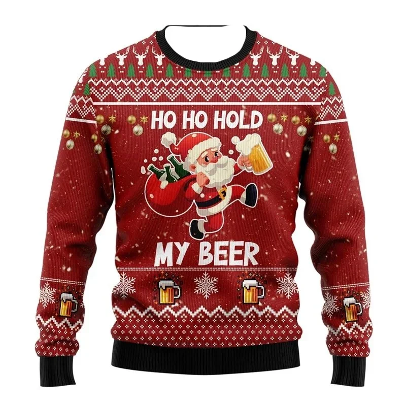 2025 الخريف والشتاء عيد ميلاد سعيد المنزل وحده القبيح عيد الميلاد سترة الكرتون أنيمي النساء الرجال البلوز القمم هوديي البلوز