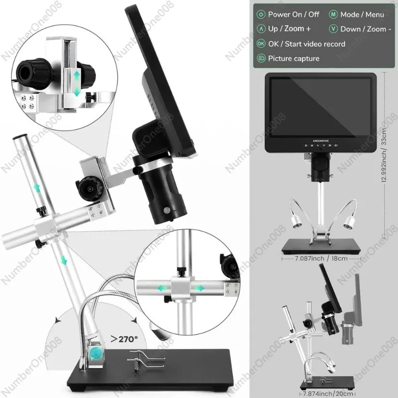 UHD Screen Digital Microscope for Phone Repair & Arts & Crafts/Miniature