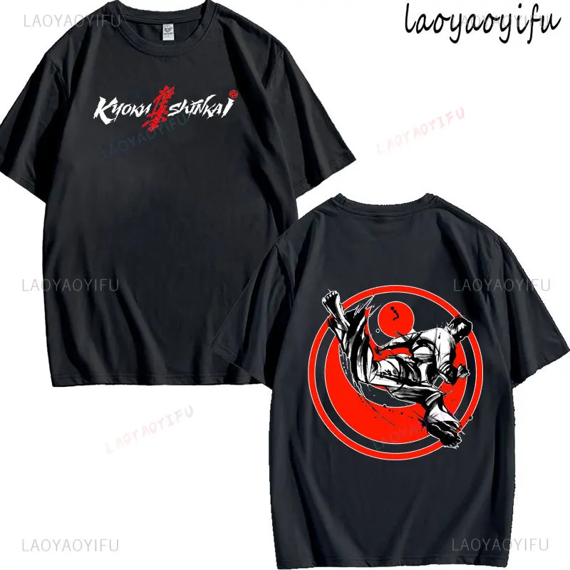 

Kyokushin Kai Kan Theme Print T-shirt Men's Women's Fashion Summer Casual Tops 100%Cotton Short Sleeve Breathable O-Neck Tee
