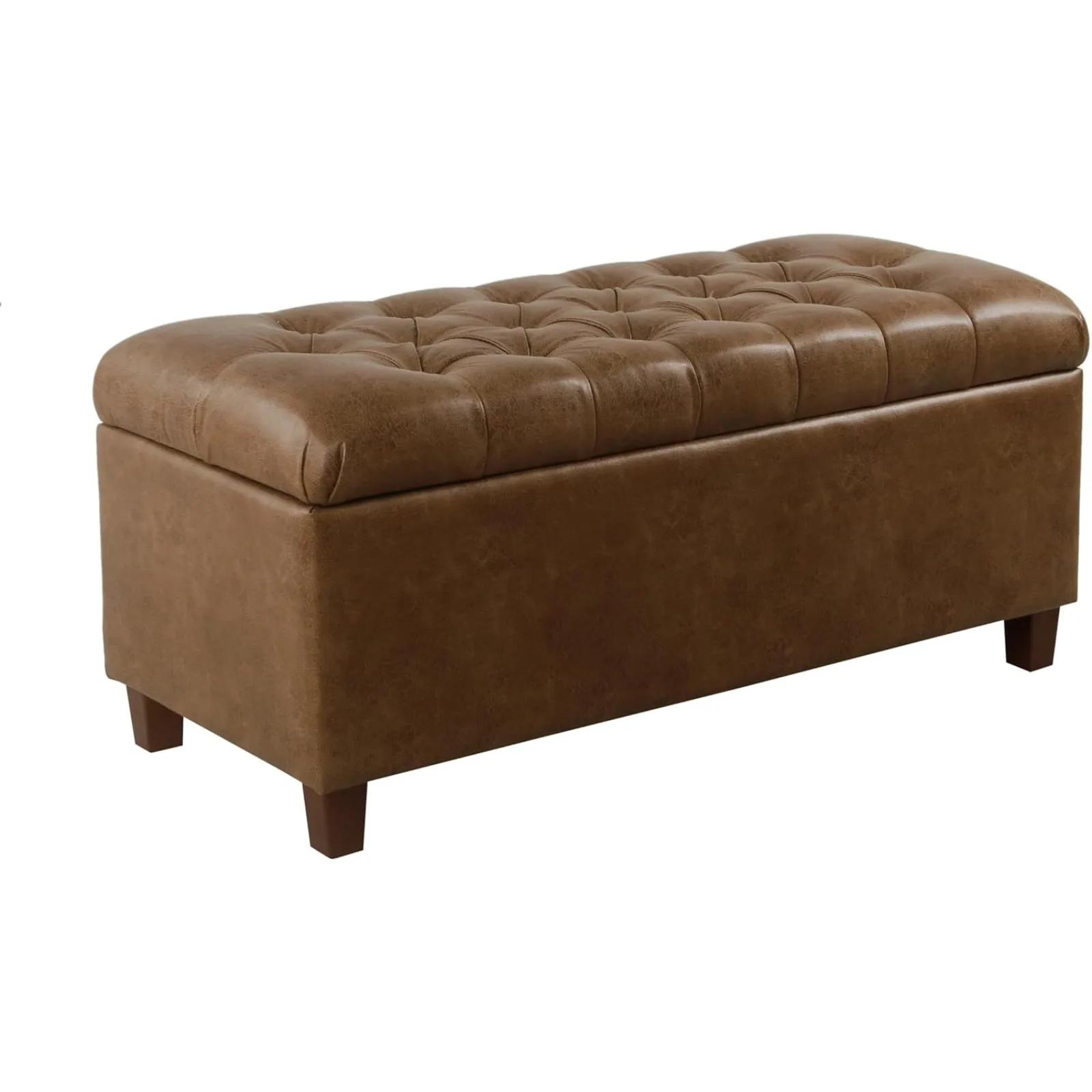 US Home Decor | Button Tufted Storage Bench | Ottoman Bench with Storage for Living Room & Bedroom,