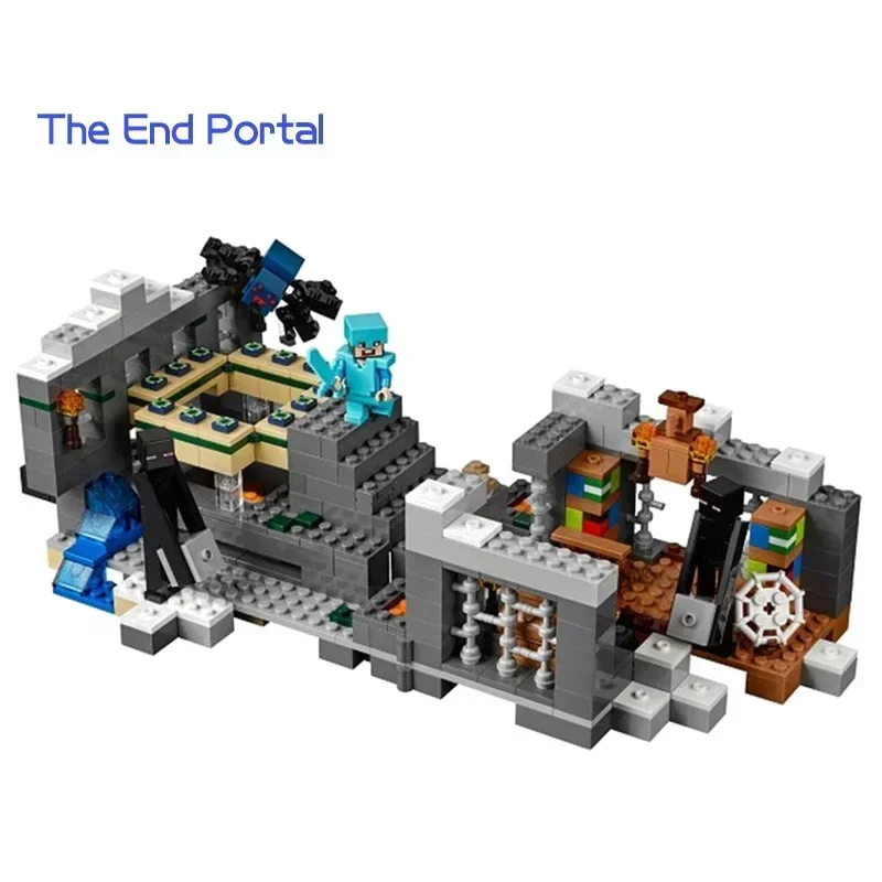 The Cave Village Mine Farm TreeHouse Deep Dark Battle Constructions Bouwsteenmodel Speelgoed DIY voor kinderen Kerstcadeau
