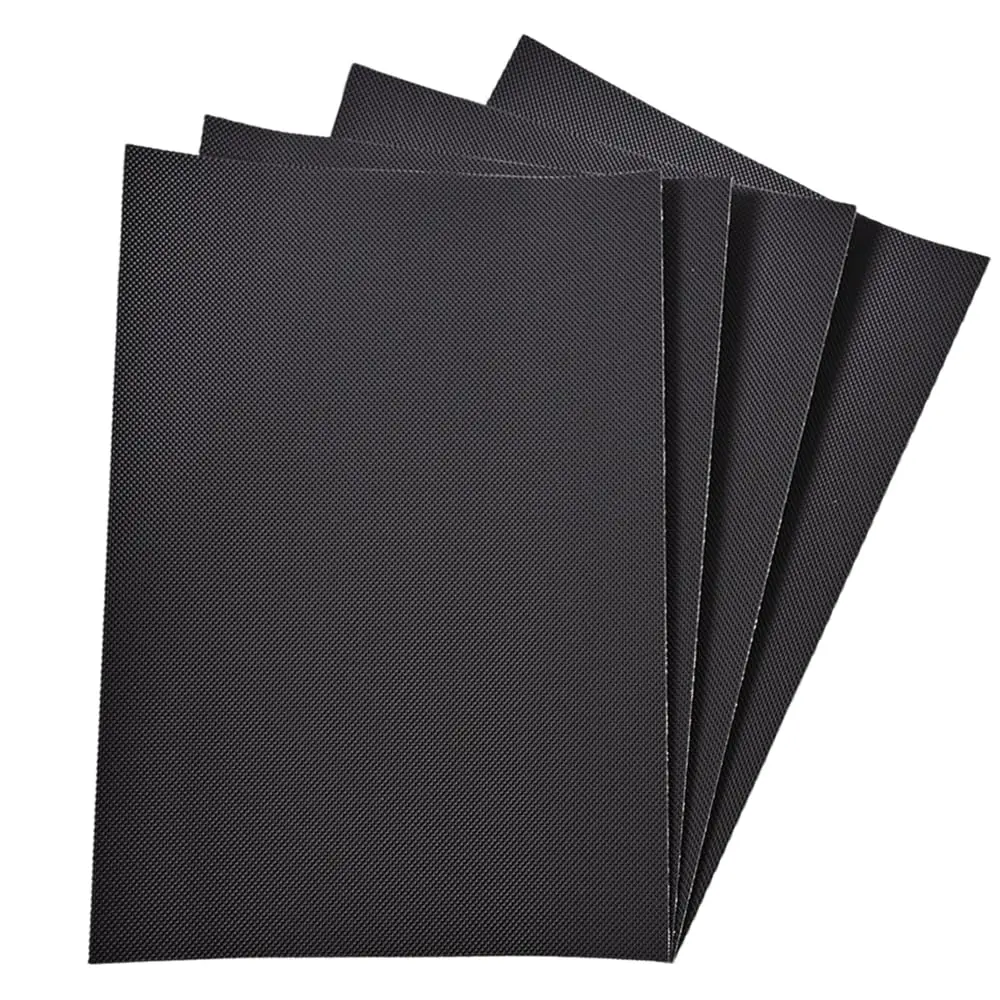Large Rubber Non-Slip Grip Tape 8.2 x 11.8inches Waterproof Adhesive Anti-Slip Tape for Handles, Furniture(Black, 4-Piece Set)