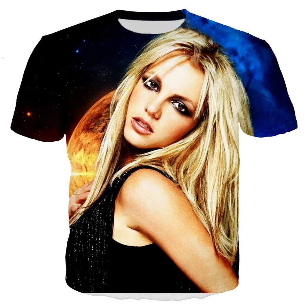 

Singer Britney Spears Men/women New Fashion Cool 3D Printed T-shirts Fashion Casual Style T Shirt Streetwear Oversize Tops