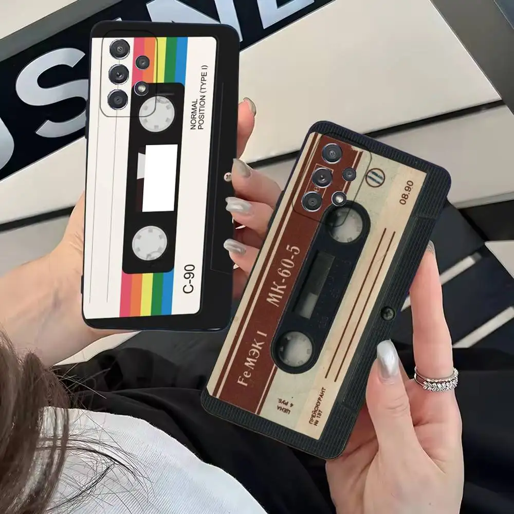 Vintage Cassette Tape Retro Phone Case for Samsung Galaxy A20,A21s,A22,A31,A32,A52 5G Colorful Cover Smartphone Pretty