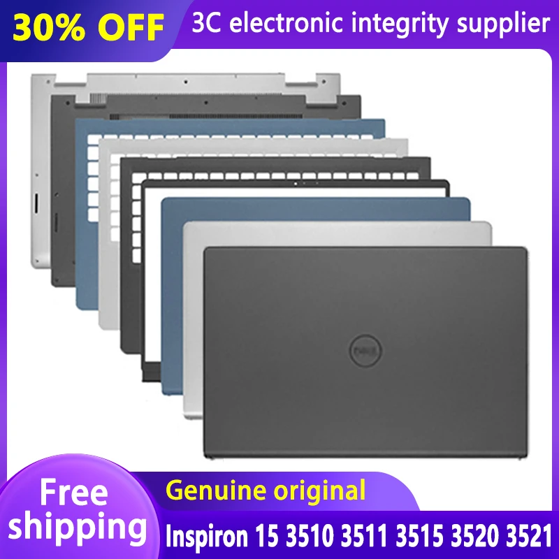 

NEW Laptop For Dell Inspiron 15 3510 3511 3515 3520 3521 LCD Back Cover Front Bezel Hinges Palmrest Bottom Case 00WPN8 00DM9D