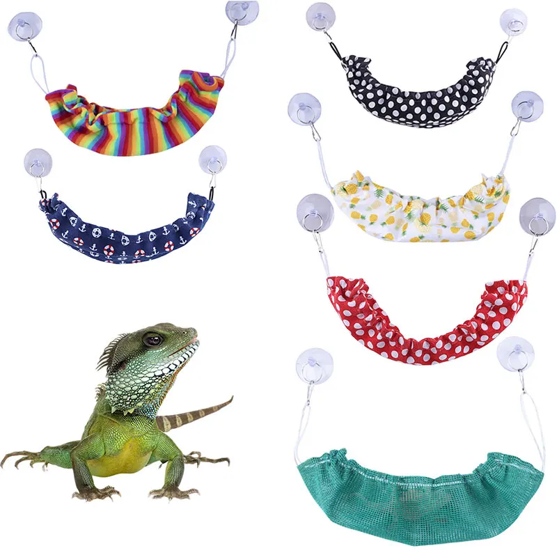 Lizard Hammock Small Pet Furniture Hammock Decoration Hamster Chameleon Hanging Swing For Small Pet Accessories Supplies