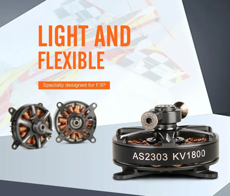 T-Motor جديد AS2303 عمود قصير 1500KV/1800KV/2300KV داخلي طائرة مزودة بجهاز للتحكم عن بُعد فرش السيارات لسباق FPV الثابتة الجناح RC الطائرة بدون طيار