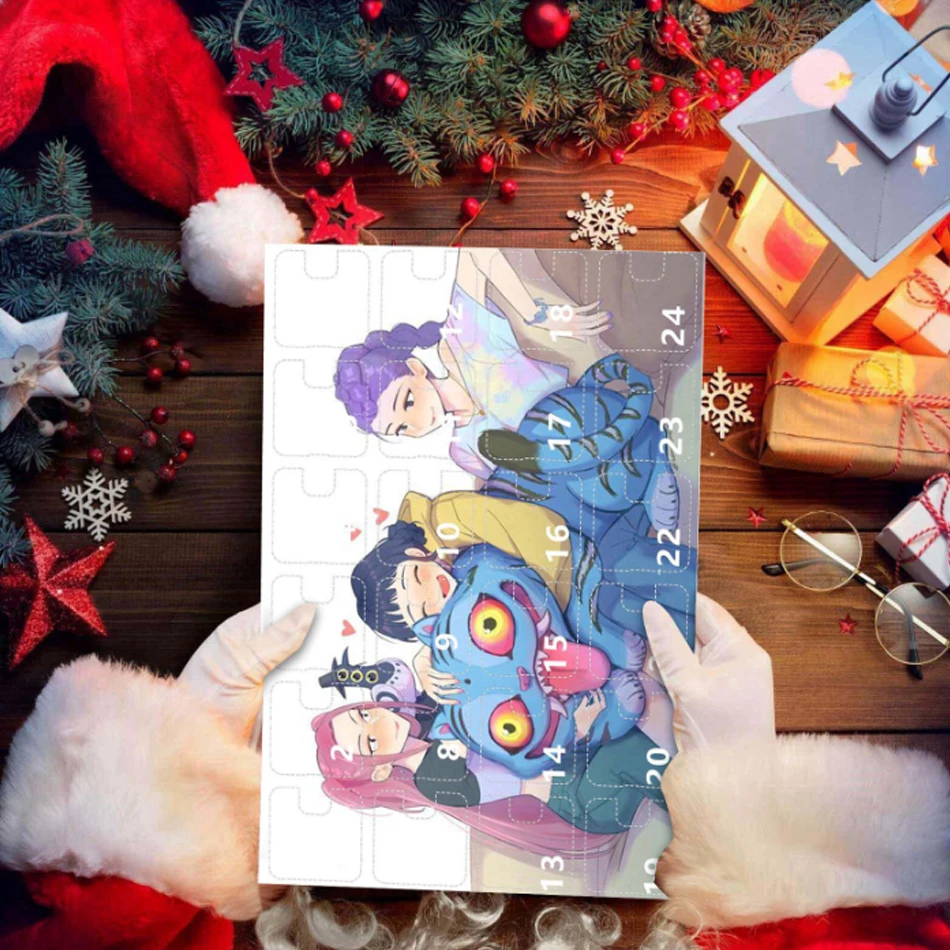 MINISO KPOP Hexenjagd Weihnachten Countdown-Kalender Blind Box Rucksack Auto Schlüsselanhänger Acryl Anhänger Kpop Demon Hunter Party