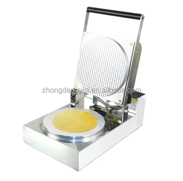 

Desktop Electric Waffle Making Machine With A Cone Roller Stainless Steel Baking Pan For Making Waffle For Food Industry