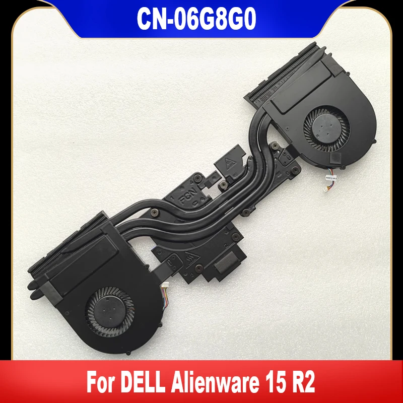 

06G8G0 New Original For DELL Alienware 15 R2 Laptop CPU Cooling Fan With Heatsink GPU Cooler Fan 6G8G0 CN-06G8G0 AT18E002ZF0