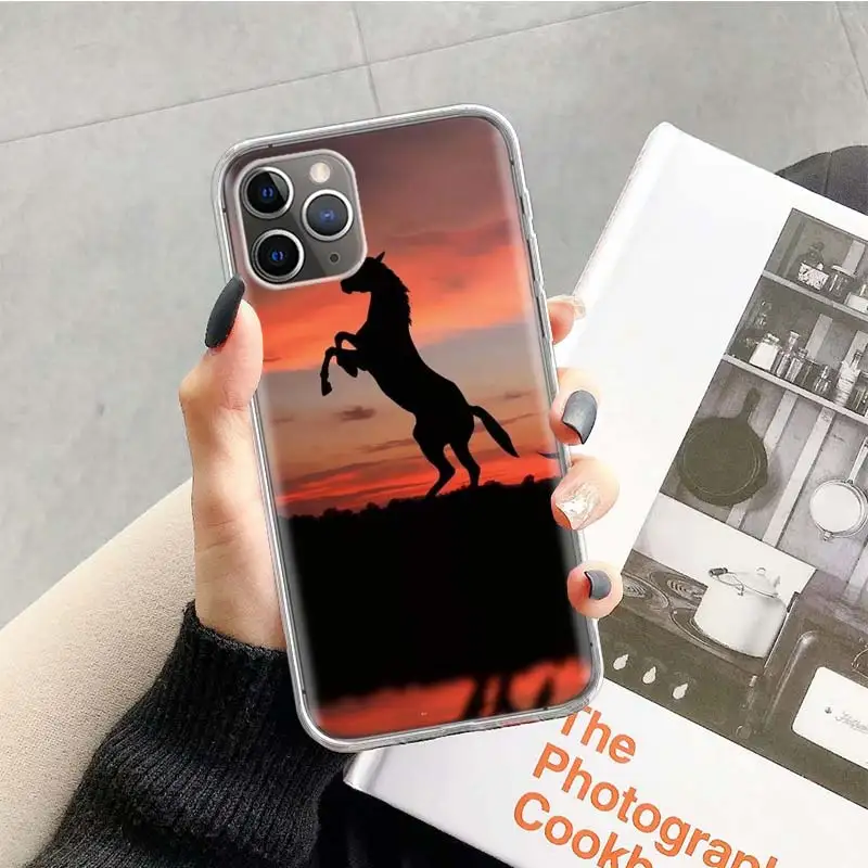 Horse Galloping Horse Phone Case For Apple iPhone 16 15 14 13 12 11 Pro Max XS XR X 7 + 8 Plus SE Soft Shell Cover Coque 15 + 14