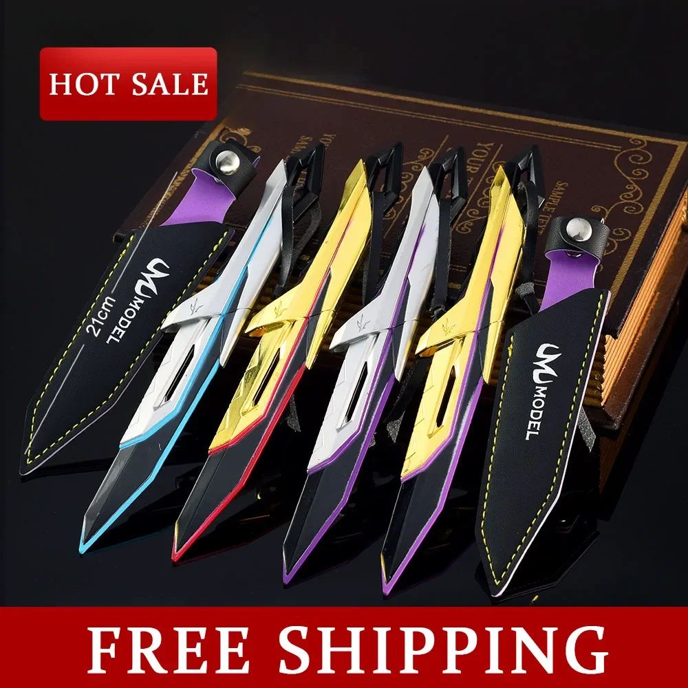 20CM Valorant Karambit XERØFANG cuchillo periferia de juego arma artesanal de Metal modelo adornos coleccionables Cosplay juguete regalos para niños