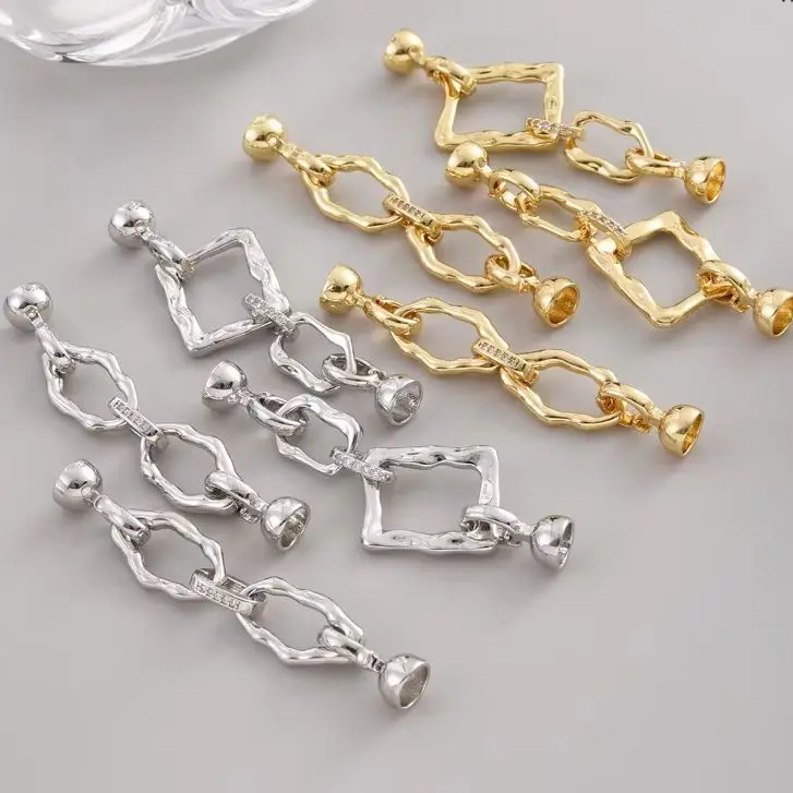 

Фурнитура для украшений WT-JFE121: уникальные геометрические элементы из желтой латуни для изготовления ожерелий и бижутерии