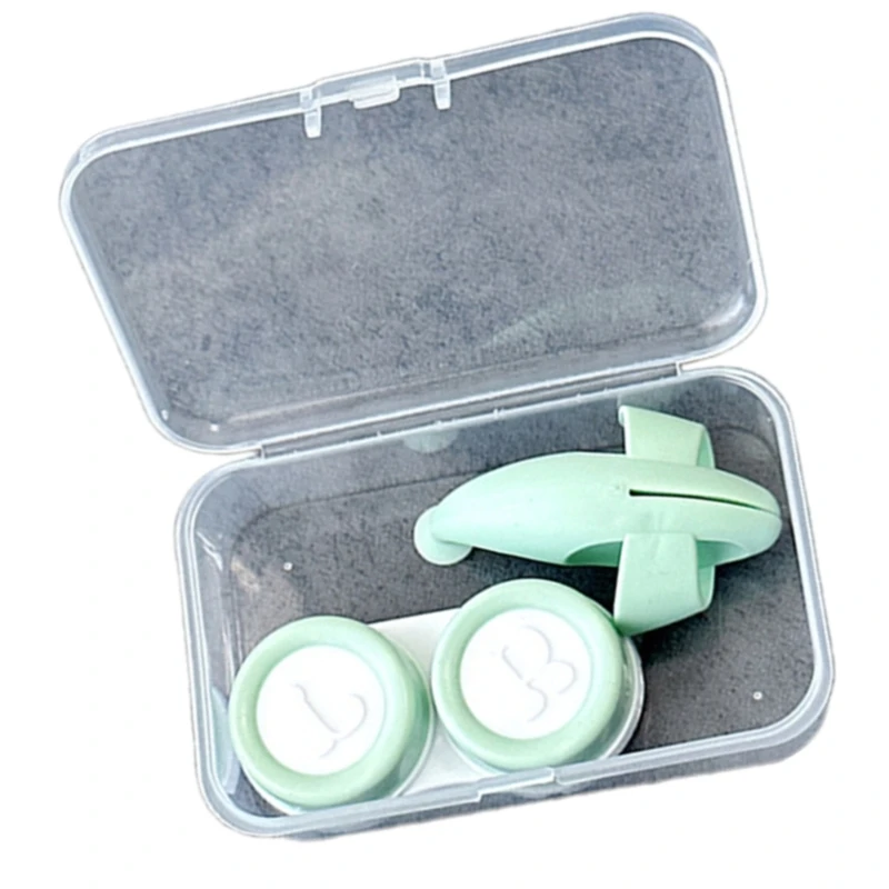 Contact Lenses Removing Tool Wearing Clip with Container Contact Lenses Tweezers Clamps Practical Contact Lenses Travel Case