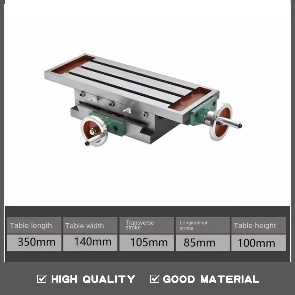 

350*140 Cross Slide Table Heavy-duty Precision Drilling and Milling Cross Table Multifunctional Guide Rail Hand-cranked Small