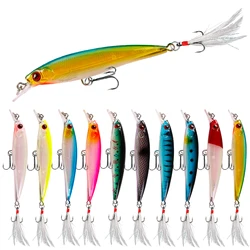 1Pcs sinking Fishing Lure Wobbler 8.5cm 7.2g Minnow Artificial Laser Hard Bait 3D Eyes bass Carp Fishing Crankbait Tackle