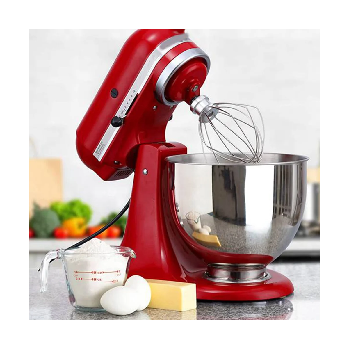 Stainless Steel Bowl Eggbeater for KitchenAid 4.5-5Quart Tilt Head Stand Mixer for KitchenAid Mixer Bowl Dishwasher Safe